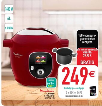 Cora Moulinex Cookeo YY4622FB aanbieding