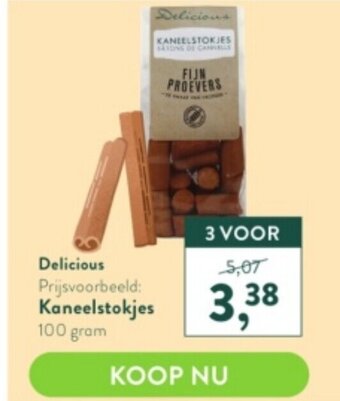 Delicious Kaneelstokjes 100gram