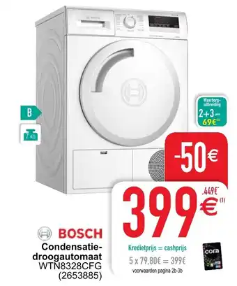 Cora Bosch Condensatie droogautomaat WTN8328CFG aanbieding