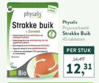 Holland & Barrett Physalis Strakke Buik 45 Tabletten aanbieding