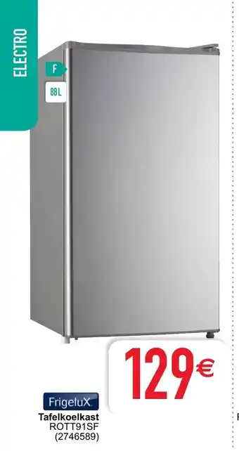 Cora FrigeluX Tafelkoelkast ROTT91SF aanbieding