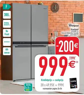 Cora Whirlpool Koelkast WQ9E1L aanbieding