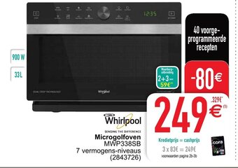 Cora Whirlpool Microgolfoven MWP338SB aanbieding