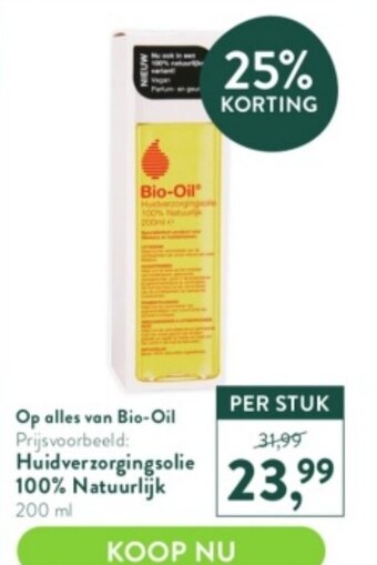 Holland & Barrett Bio-Oil Huidverzorgingsolie 100% Natuurlijk 200ml aanbieding