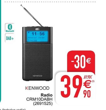 Cora Kenwood Radio CRM10DABH aanbieding