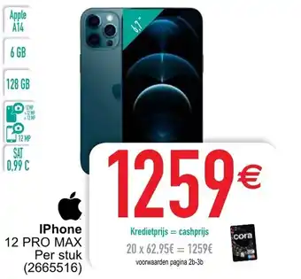 Cora Iphone 12 Pro Max aanbieding