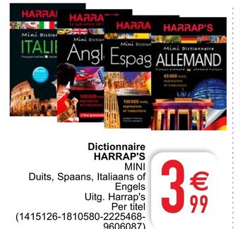 Cora Dictionnaire Harrap's aanbieding
