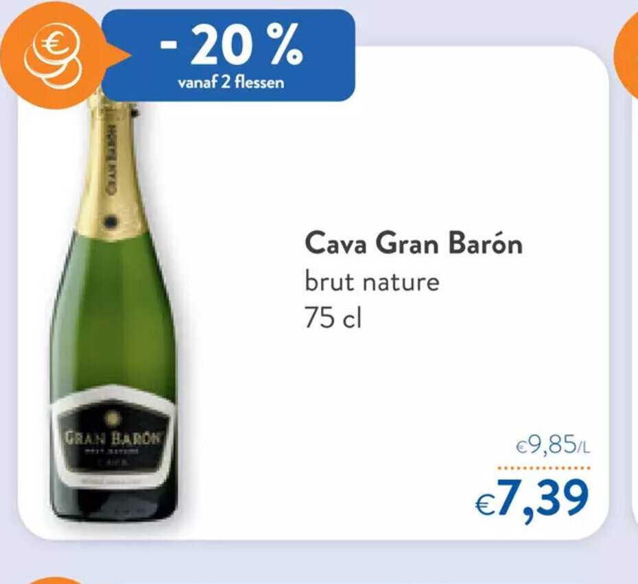 Cava Gran Baron Brut Nature Cl Promotie Bij Okay