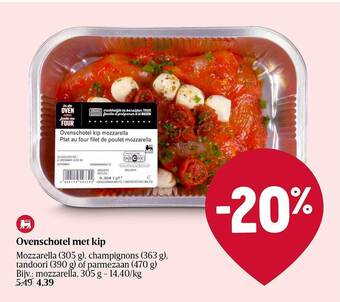 Delhaize Ovenschotel met kip aanbieding