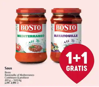 Delhaize Saus bosto ratatouille of mediterraneo aanbieding