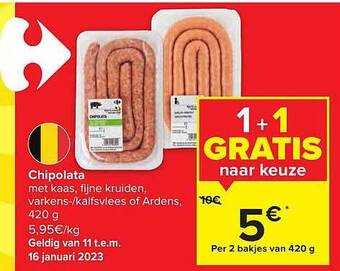 Carrefour Chipolata aanbieding