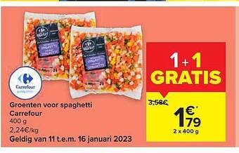 Carrefour Groenten voor spaghetti aanbieding