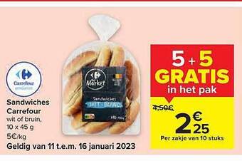 Carrefour Sandwiches aanbieding