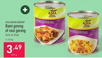 ALDI Asia green garden bami goreng of nasi goreng aanbieding