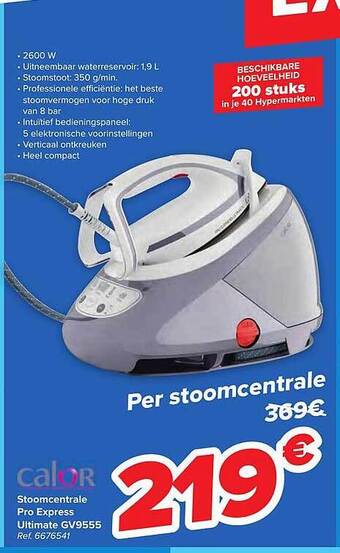 Carrefour Calor stoomcentrale aanbieding