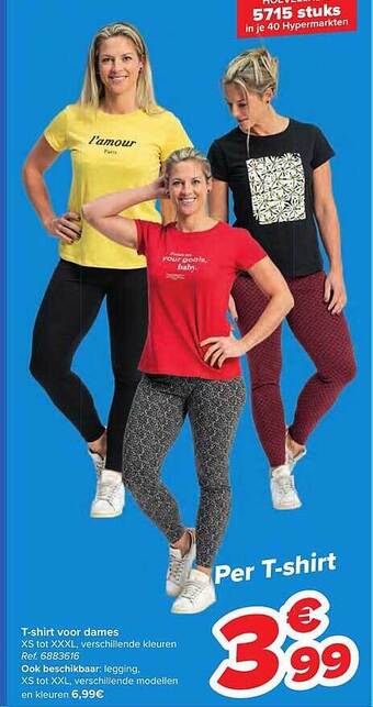 Carrefour Tshirt voor dames aanbieding