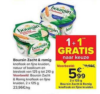 Carrefour Boursin zacht & romig aanbieding