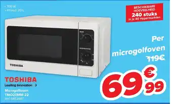Carrefour Toshiba microgolfoven TMO20MM-22 ref. 6852887. 240 stuks aanbieding