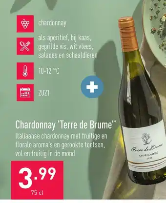 ALDI Chardonnay 'Terre de Brume' 75 cl aanbieding