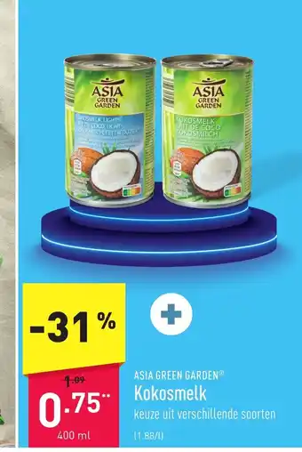 ALDI Asia Green Garden Kokosmelk 400 ml aanbieding