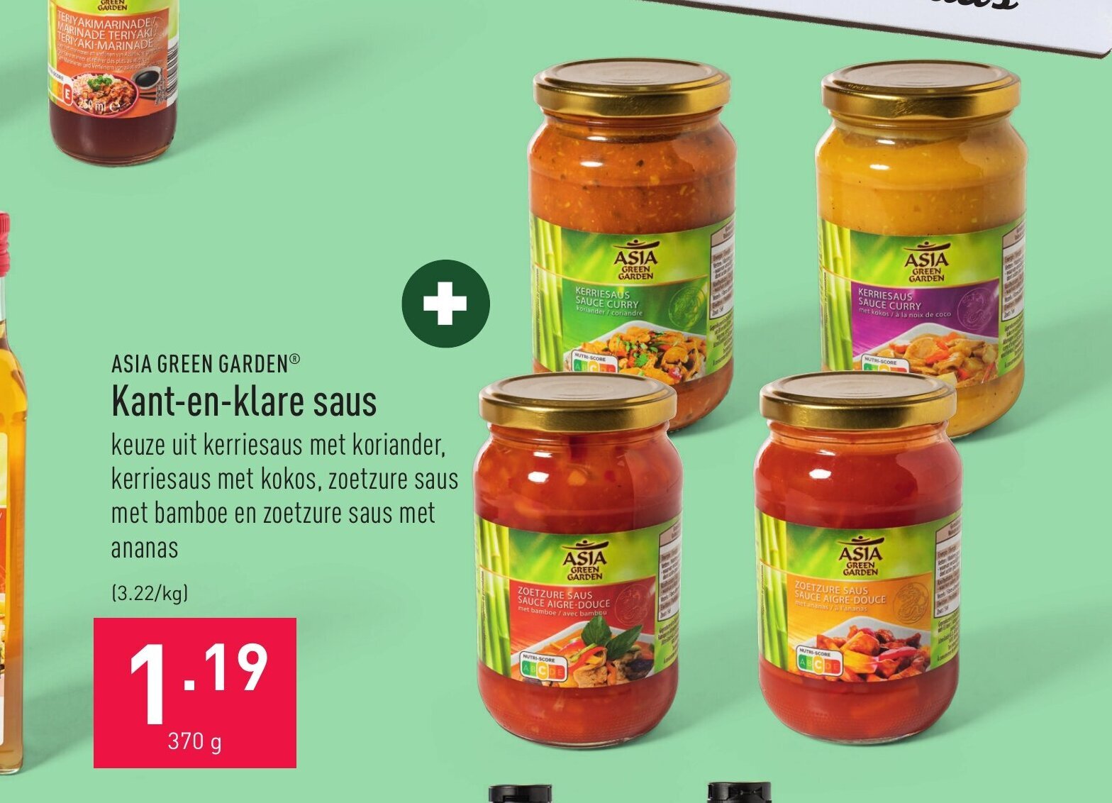 Asia Green Garden Kant-en-klare saus 370 g promotie bij ALDI
