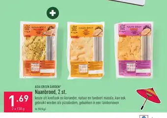 ALDI Asia Green Garden Naanbrood 2 x 130 g aanbieding