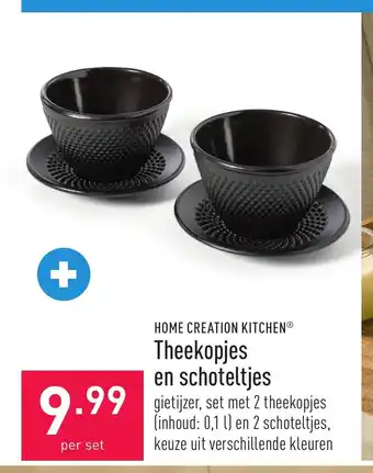 ALDI Home Creation Kitchen Theekopjes en schoteltjes aanbieding