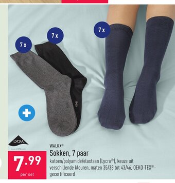 ALDI Walkx Sokken, 7 paar aanbieding
