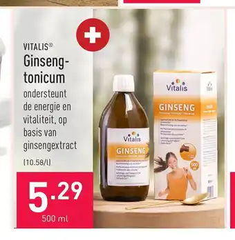 ALDI Vitalis Ginseng-tonicum 500 ml aanbieding