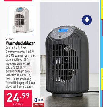 ALDI Quigg Warmeluchtblazer aanbieding