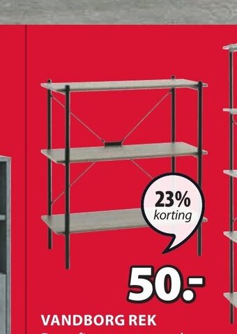 Jysk Vandborg rek 3 schappen B80 x H92 x D40 cm aanbieding
