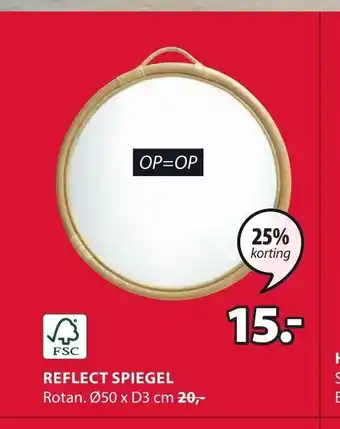 Jysk Reflect Spiegel 50 x D3 cm aanbieding