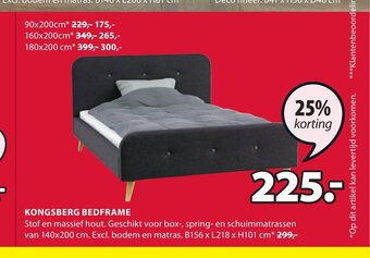 Jysk Kongsberg Bedframe B156 x L218 x H101 cm aanbieding