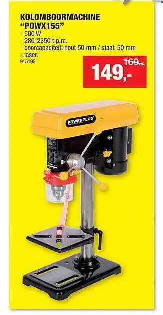 Powerplus kolomboormachine