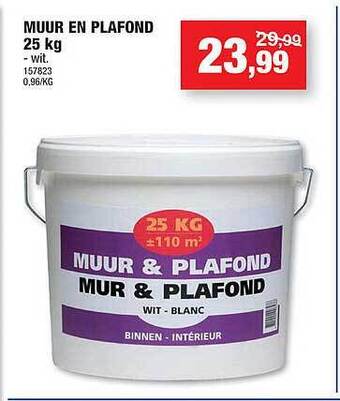 Hubo Muur en plafond 25 kg aanbieding