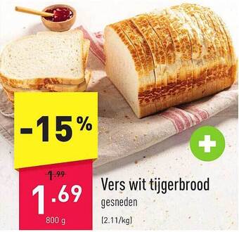 ALDI Vers wit tijgerbrood aanbieding