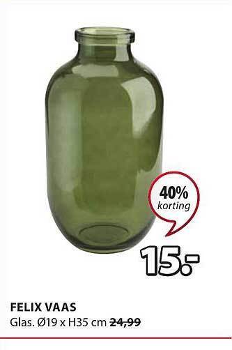 Jysk Felix vaas aanbieding