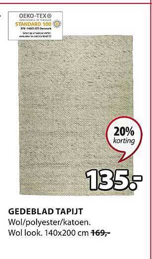 Jysk Gedeblad tapijt aanbieding