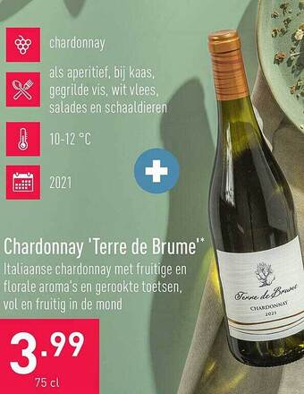 ALDI Chardonnay 'terre de brume' aanbieding