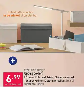ALDI Home creation living opbergbox(en) aanbieding