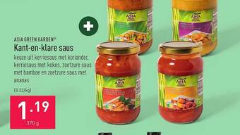 ALDI Asia green garden kant-en-klare saus aanbieding