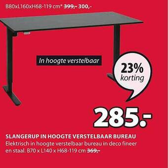 Slangerup in hoogte verstelbaar bureau