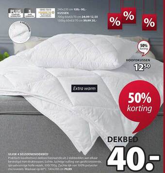 Jysk Ulvik 4 seizoenendekbed aanbieding