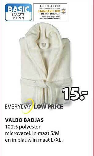 Jysk Valbo badjas aanbieding
