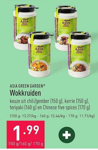 ALDI Asia green garden wokkruiden aanbieding