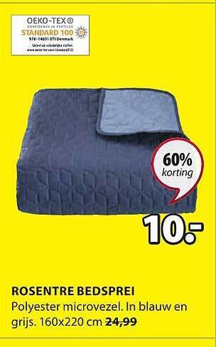 Jysk Rosentre bedsprei aanbieding