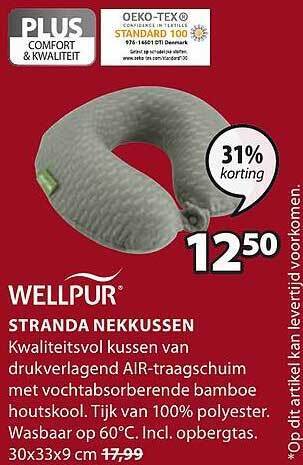 Jysk Wellpur stranda nekkussen aanbieding