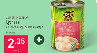 ALDI Asia green garden lychees aanbieding