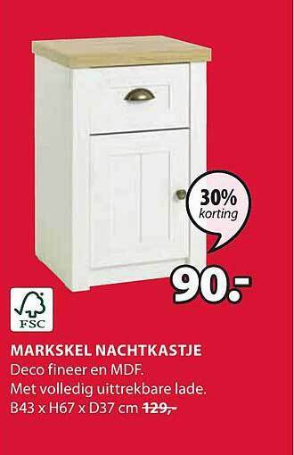 Jysk Markskel nachtkastje aanbieding