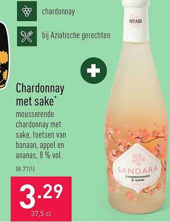 ALDI Chardonnay met sake aanbieding